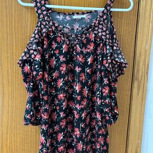 Maurices Floral Cold Shoulder Blouse